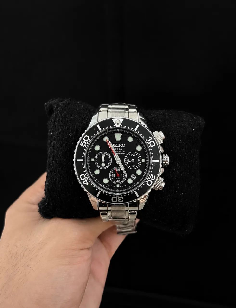     Relógio Seiko Solar  Cronograph 200M Impecável - Foto 3