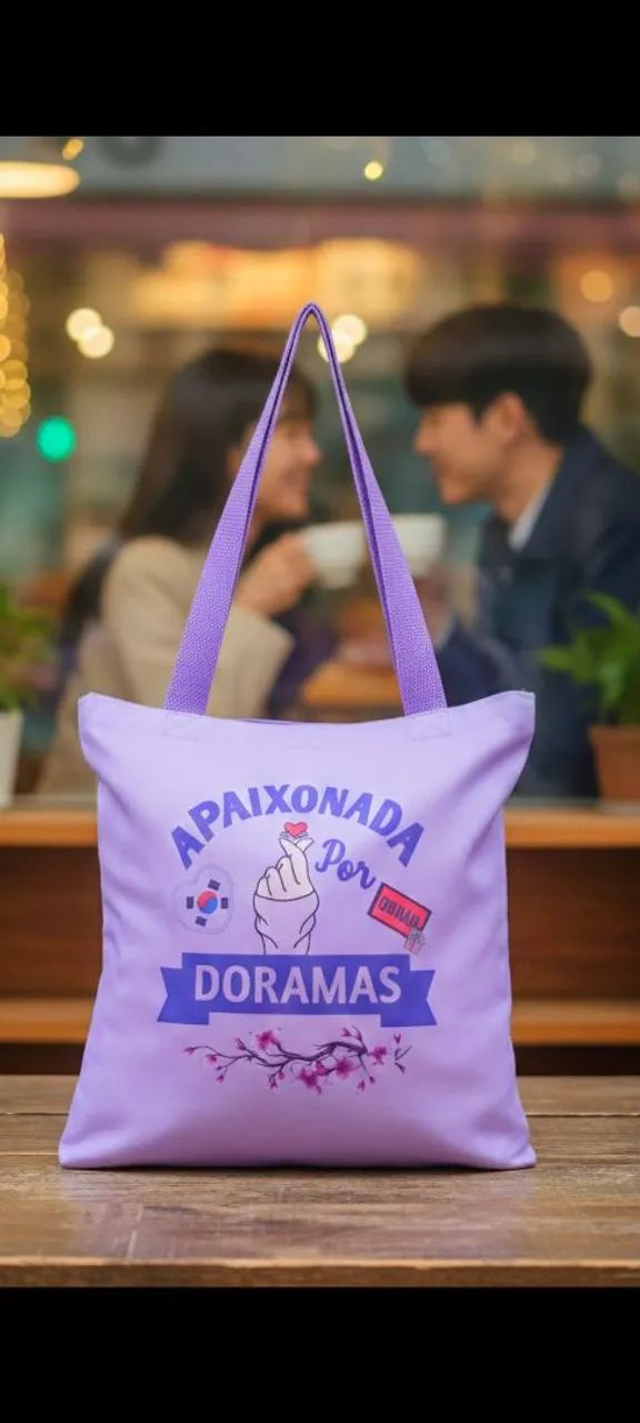 Bolsa Ecobag artesanal, média, DORAMA 