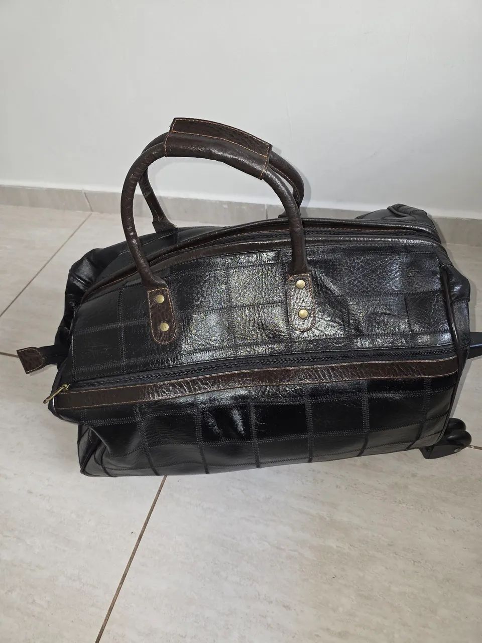 Mala Bolsa Couro Legítimo! - Foto 3
