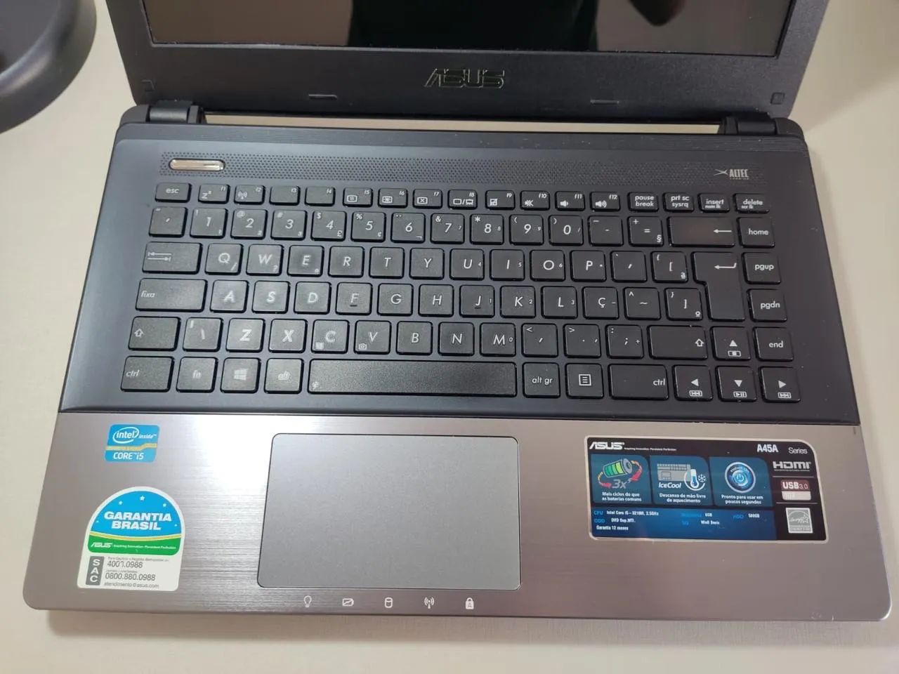 Notebook ASUS  Modelo A45A- VX165H - Foto 3