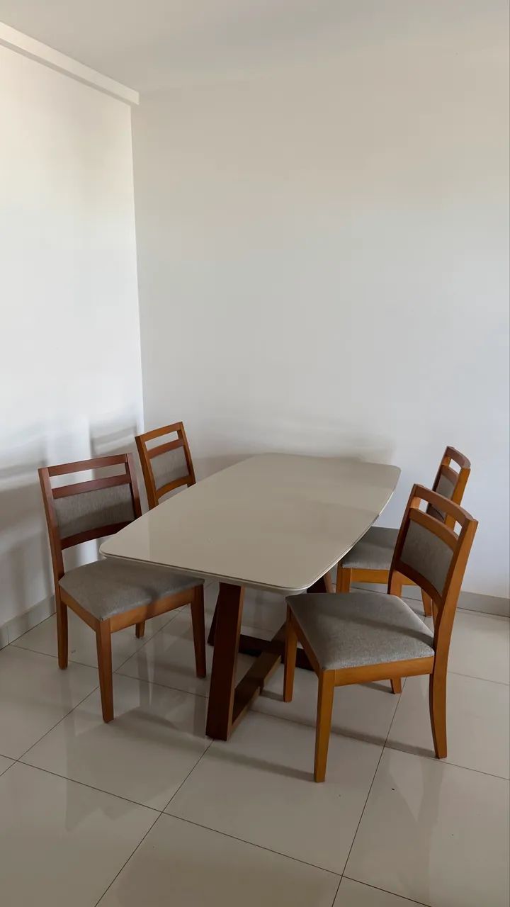 Mesa de tampo de vidro 1,60m - Foto 3