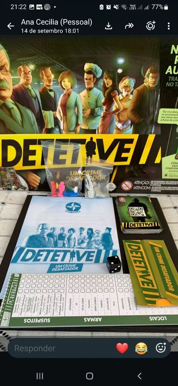 Jogo de Tabuleiro Detetive - Foto 3