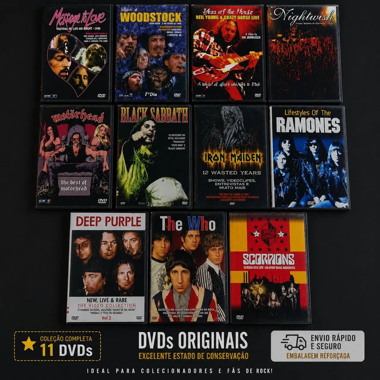 Combo DVDs rock 150,00
