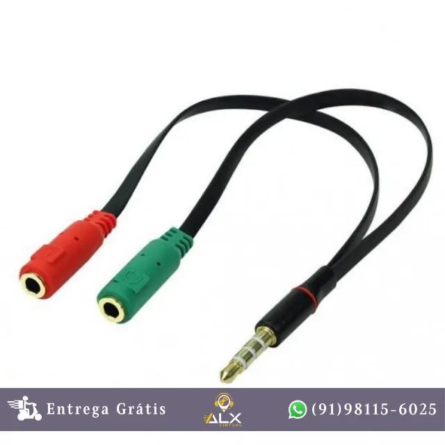 Adaptador para Headset (P3 x 2 P2) *ENTREGA GRÁTIS*