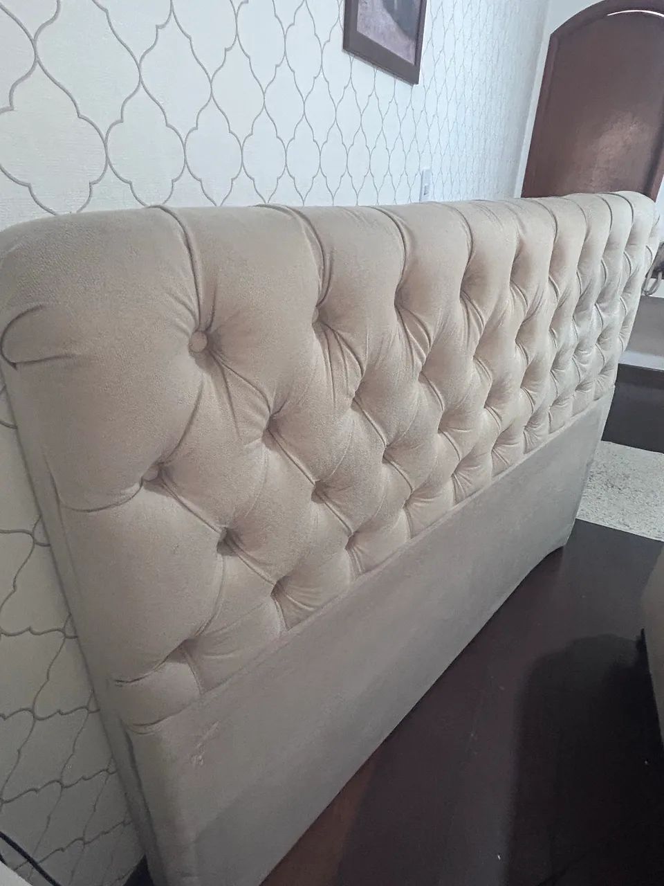 Cabeceira Cama Queen Size Box Casal Estofada 1,6 M