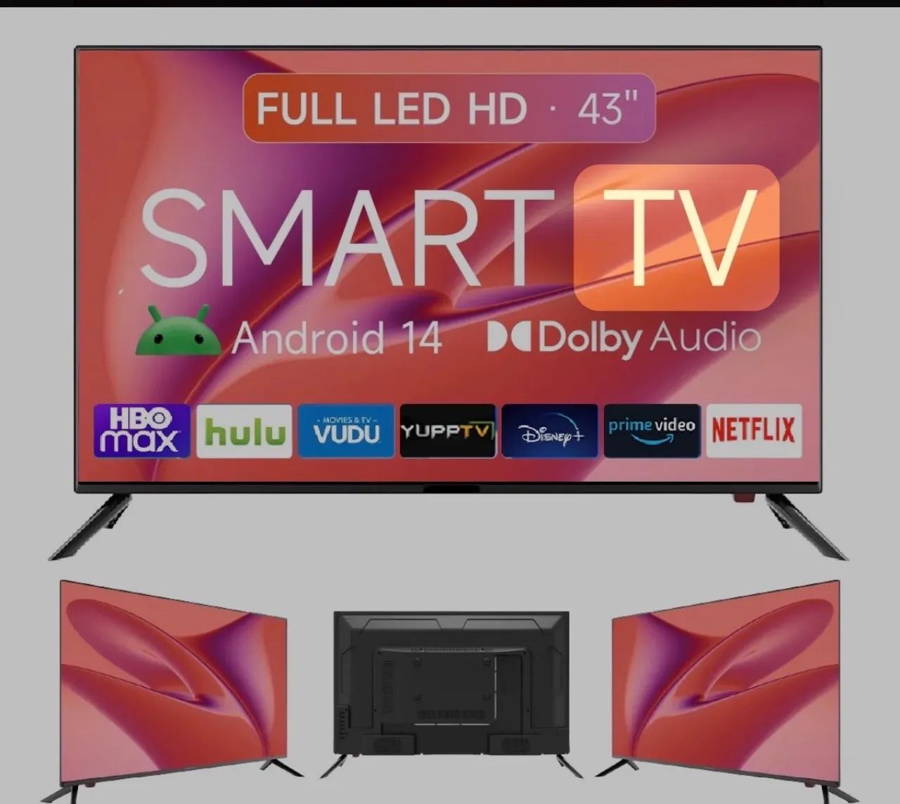 Televisão Smart Tv 43 Hd Com Android 14, quad-core Poderoso, Som Premium 20w - Foto 2