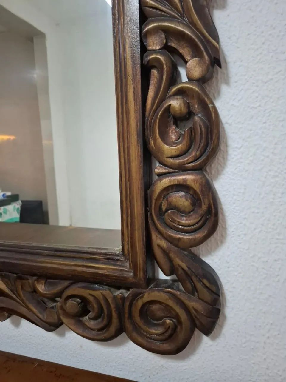 Aparador/console de madeira com espelho - Foto 4