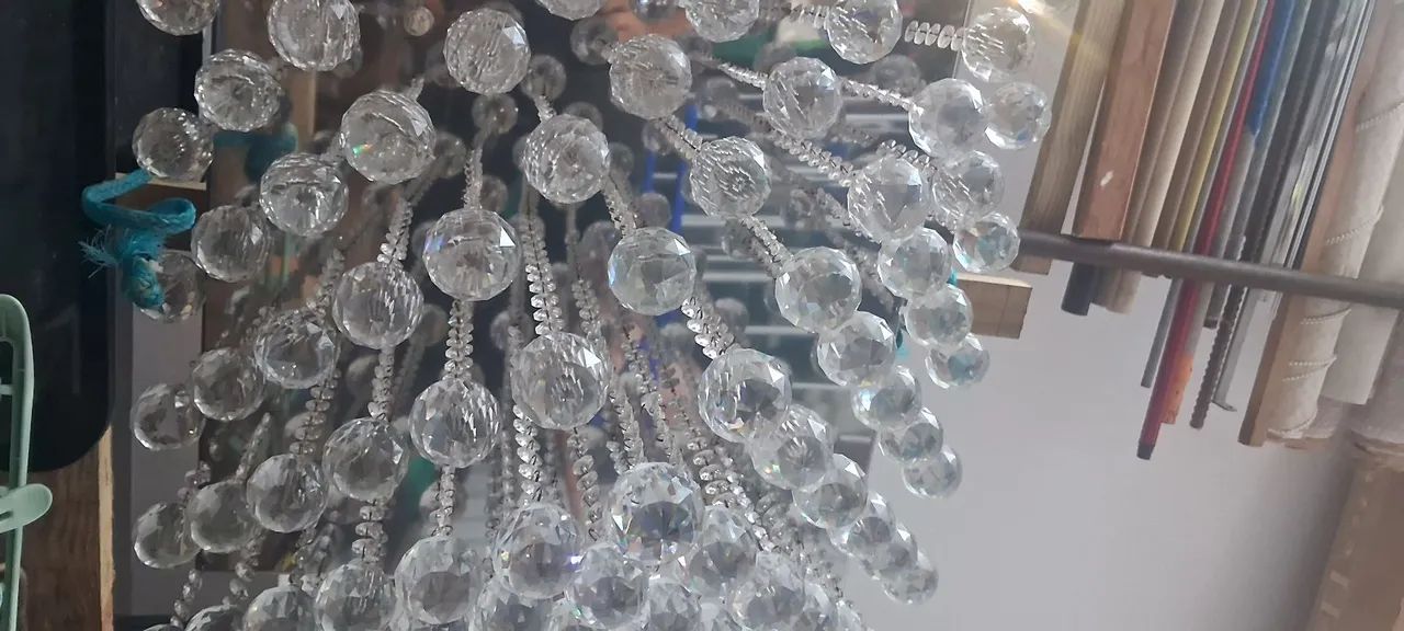 Lustre de cristal semi novo - Foto 2