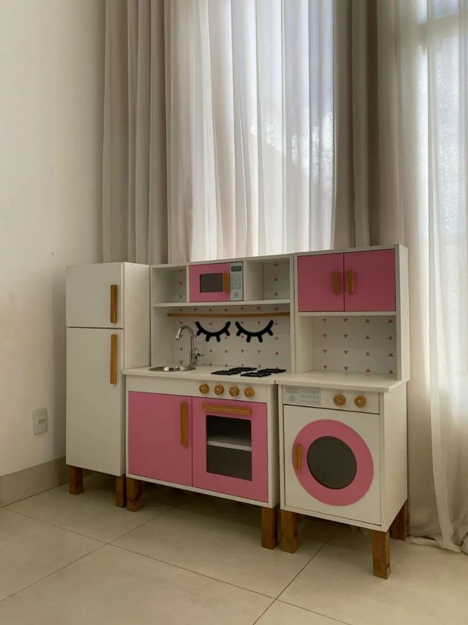 COZINHA INFANTIL COMPLETA COM MÁQUINA DE LAVAR E GELADEIRA  Fone : *  - Foto 4