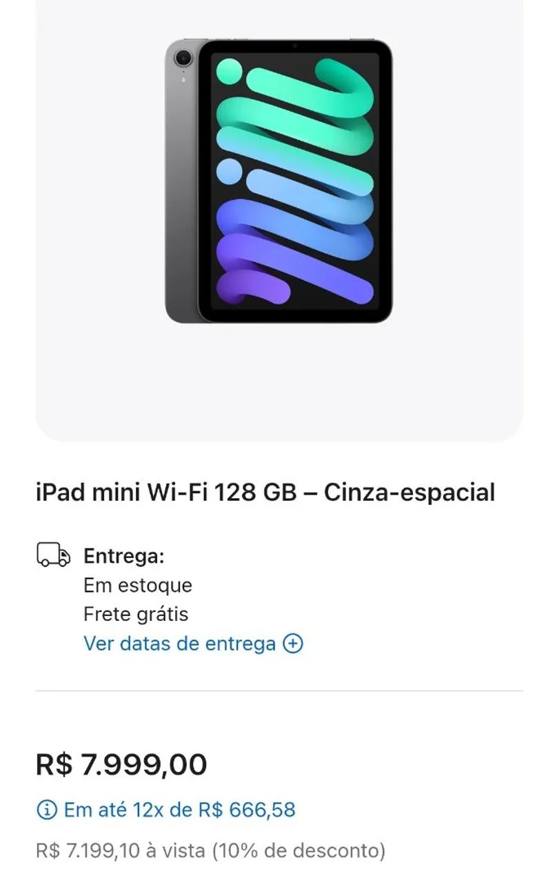 iPad mini 7 + Capa Teclado Bateria 100% - Foto 5