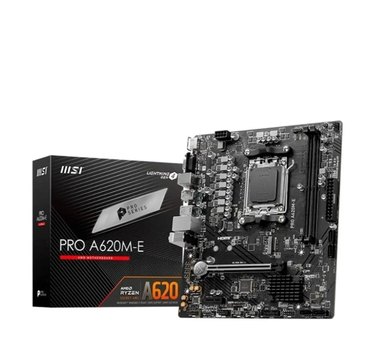 Placa-Mãe MSI Pro A620M-E, AMD AM5, M-ATX, DDR5, Preto - PRO A620M-E
