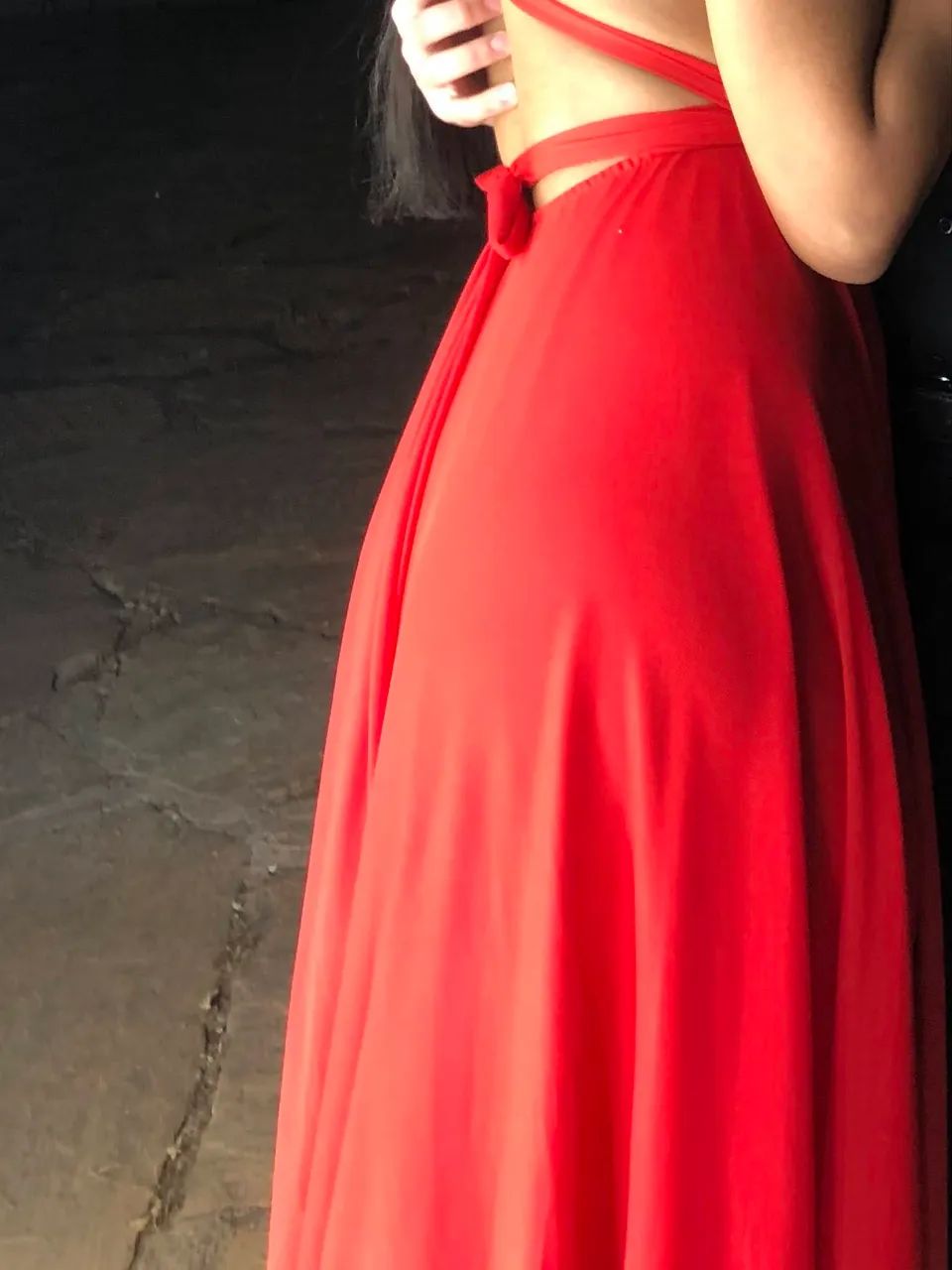 vestido longo vermelho tule multiformas - Foto 2