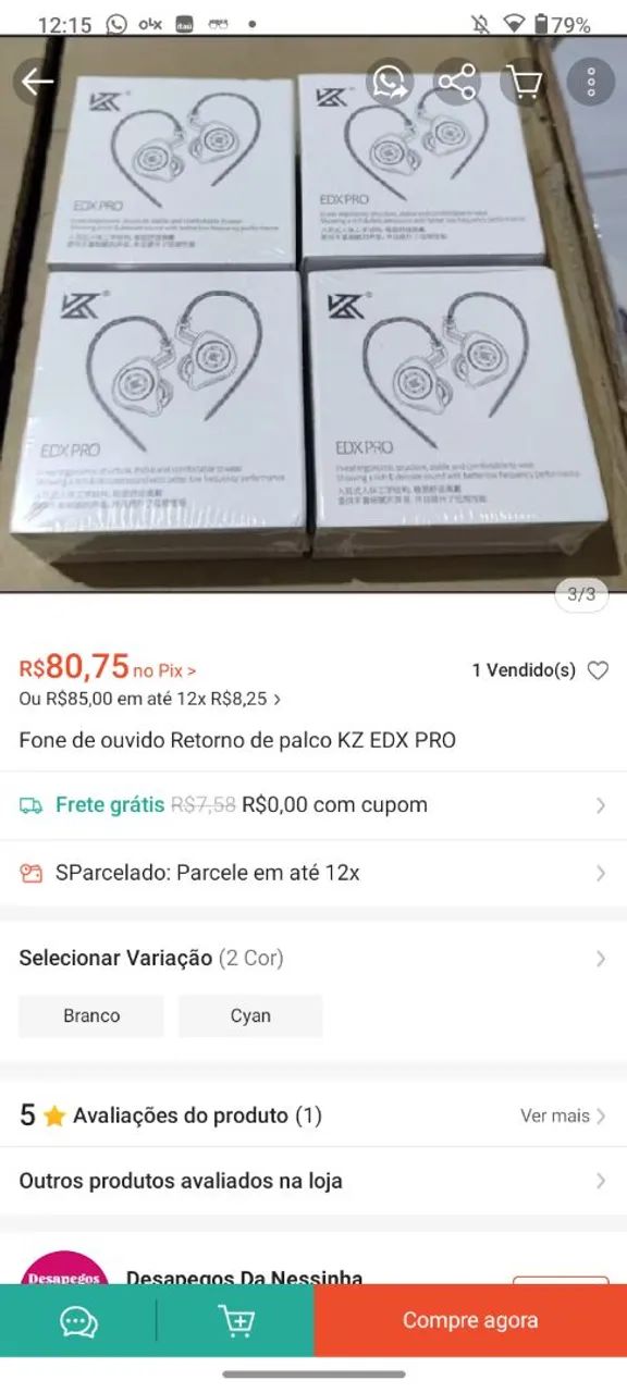 Fone de ouvido 
