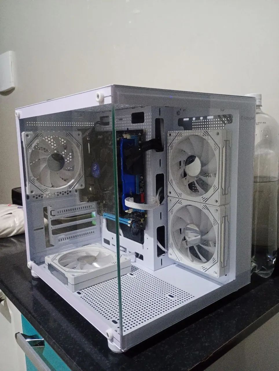 Gabinete Hayom GB 1797 Branco + 4 Fans - Foto 5