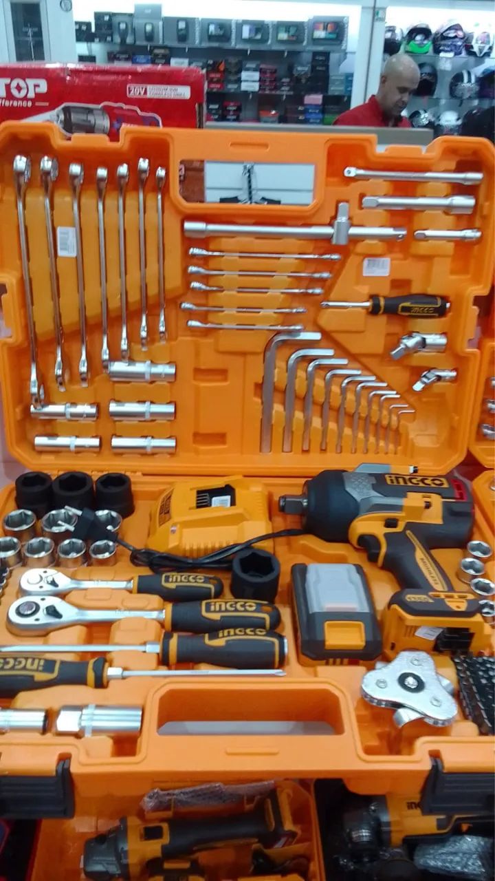 Este é um kit completo de ferramentas mecânicas e automotivas da marca INGCO. - Foto 2