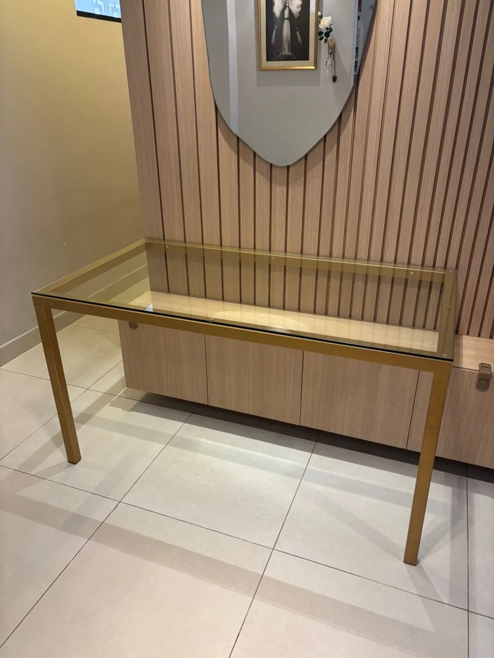 Mesa em Metalon com tampo em vidro  - Foto 2