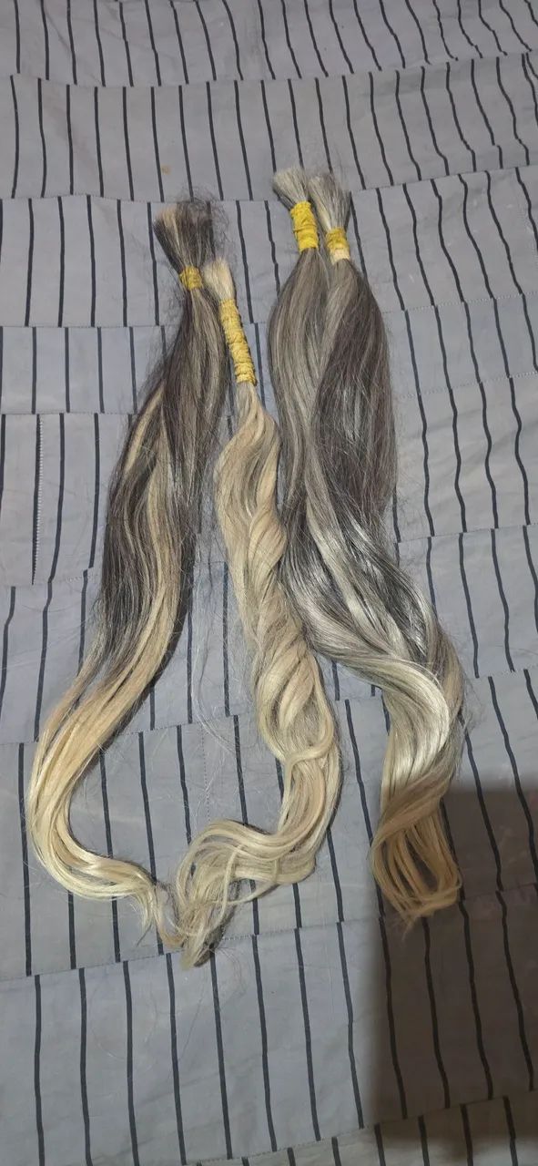 Cabelo bio humano organico 80 cm loiro - Foto 2