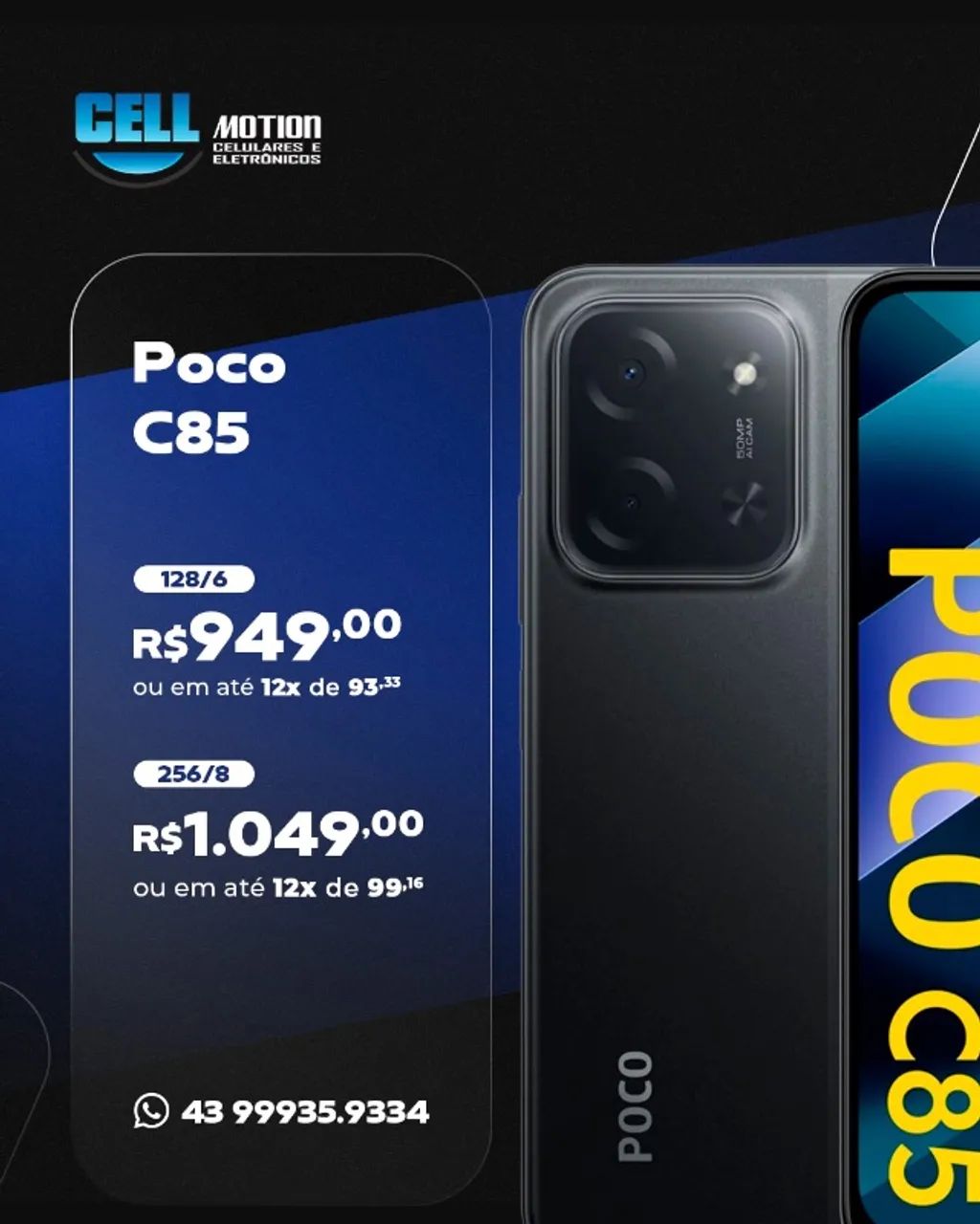 Xiaomi Poco C85 128GB e 256GB