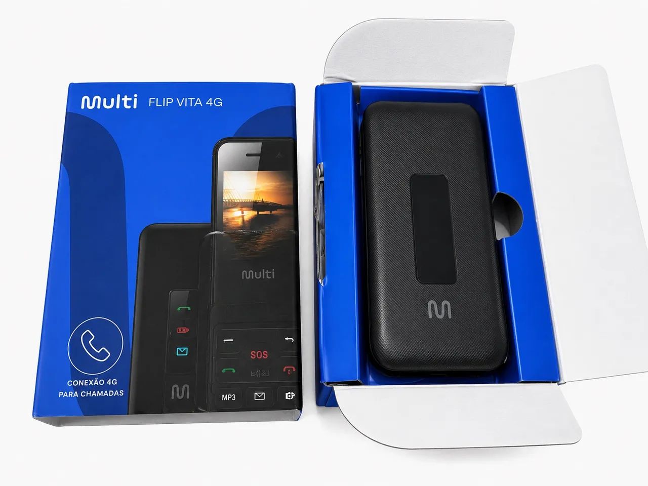 Celular Flip Dual Chip 4G - Preto - Celulares e Smartphones - Vila