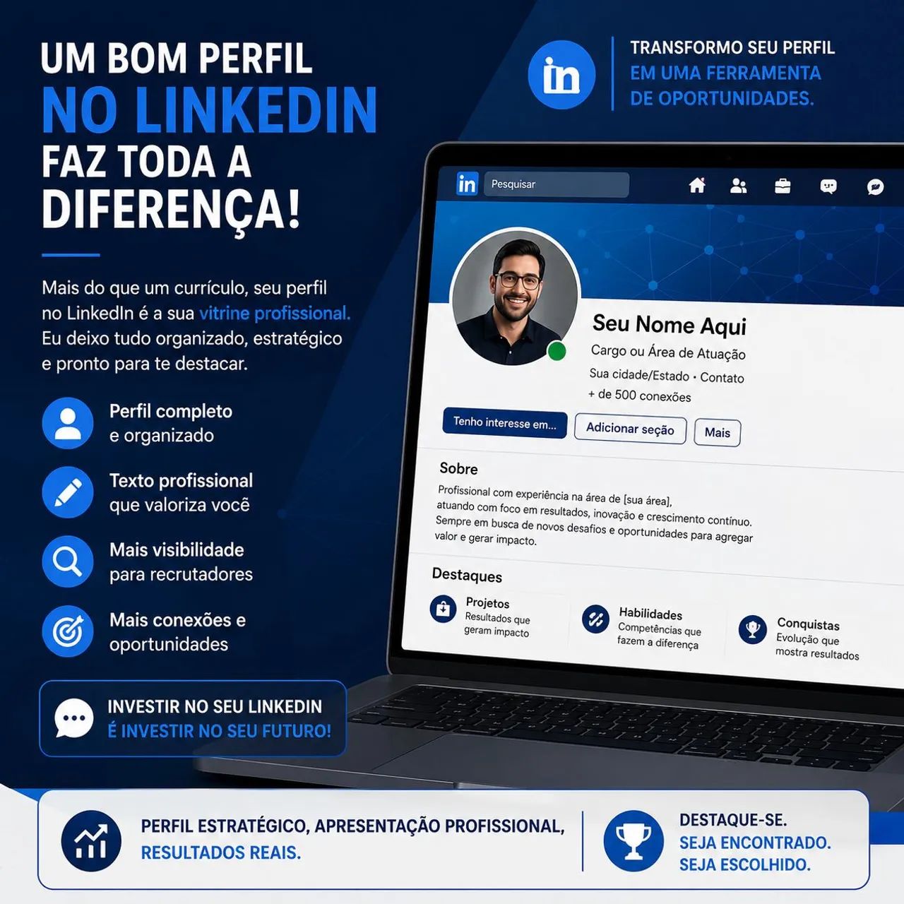 Faço Currículo Profissional em PDF e LinkedIn - Foto 2