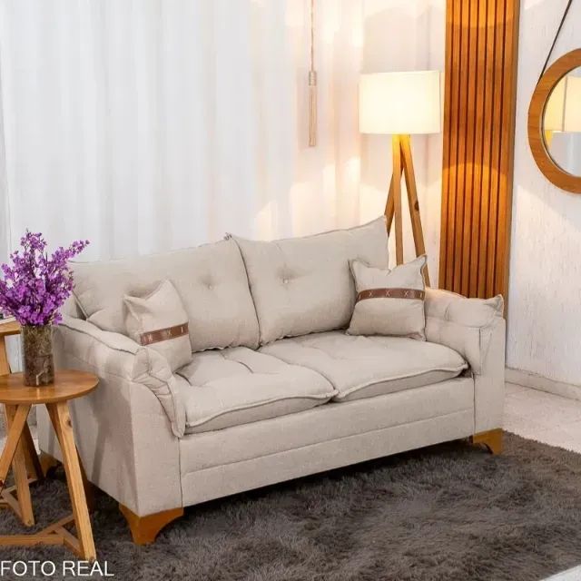Receba amanhã, pronta entrega!! Sofá 3 Lugares Creta Larg. 1.80m - Molas bonnel - Foto 3