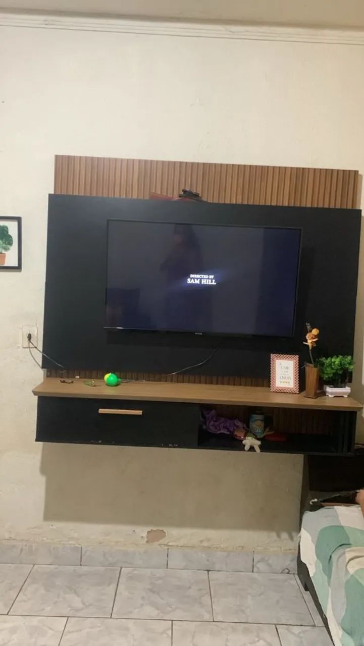 Smartv 43 polegadas AIWA semi nova parcelo na maquininha  - Foto 2