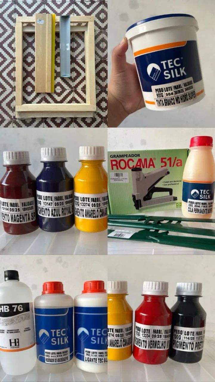Sealed and in-date screen printing materials