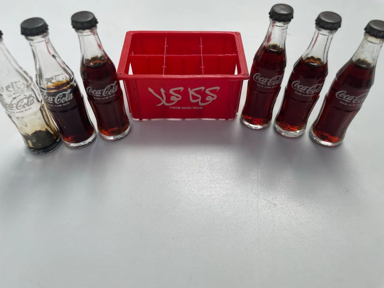 Lote Mini Garrafinhas Coca-Cola + Engradado Vermelho - Coleção - Foto 2