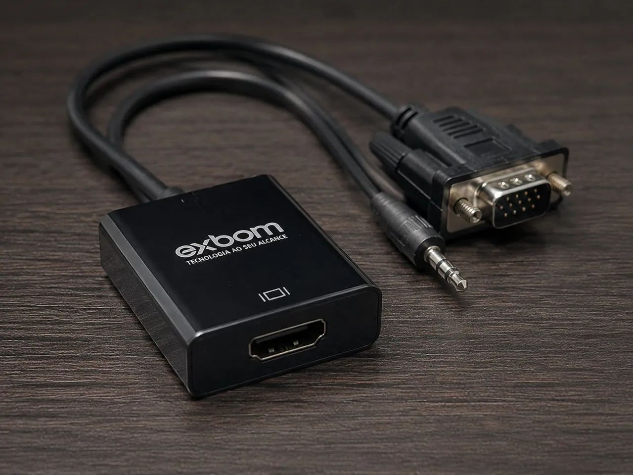 Adaptador Conversor VGA para HDMI com Áudio Exbom - Foto 4