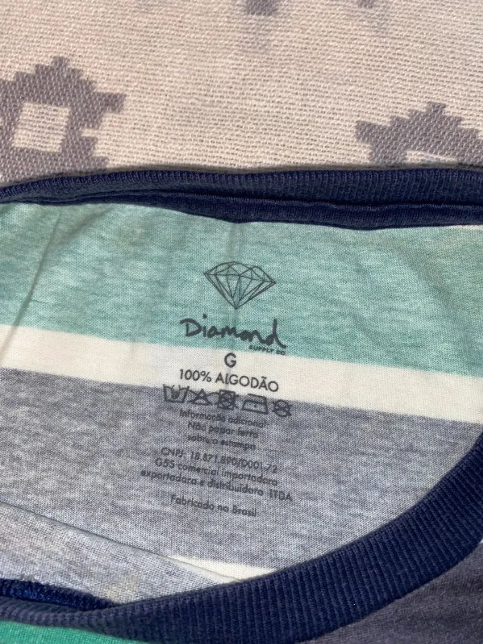 camiseta diamond supply listrada original - Foto 4