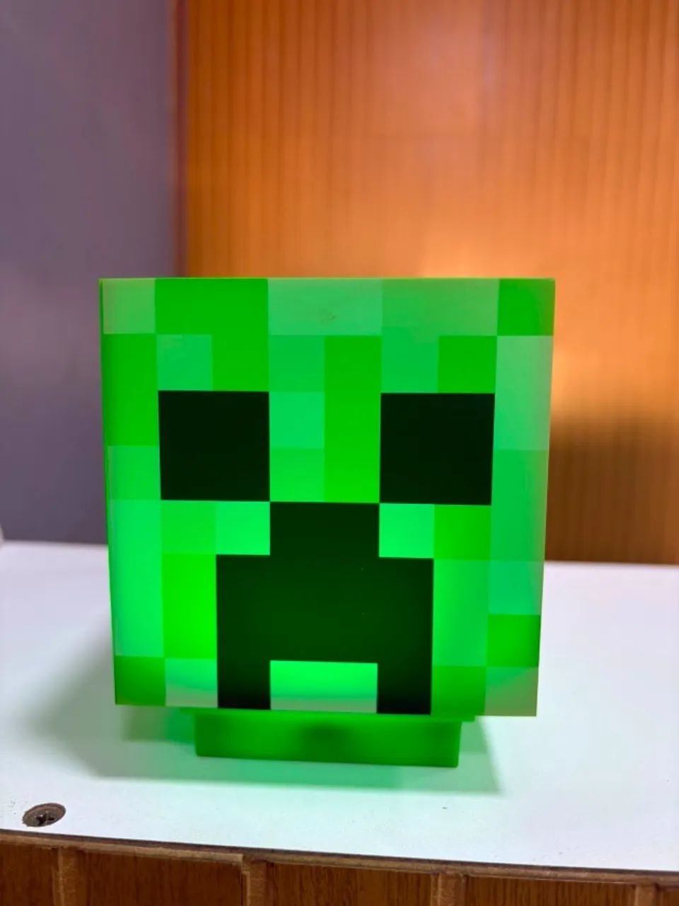 Luminária Minecraft Creeper com Som e Luz LED - Foto 3