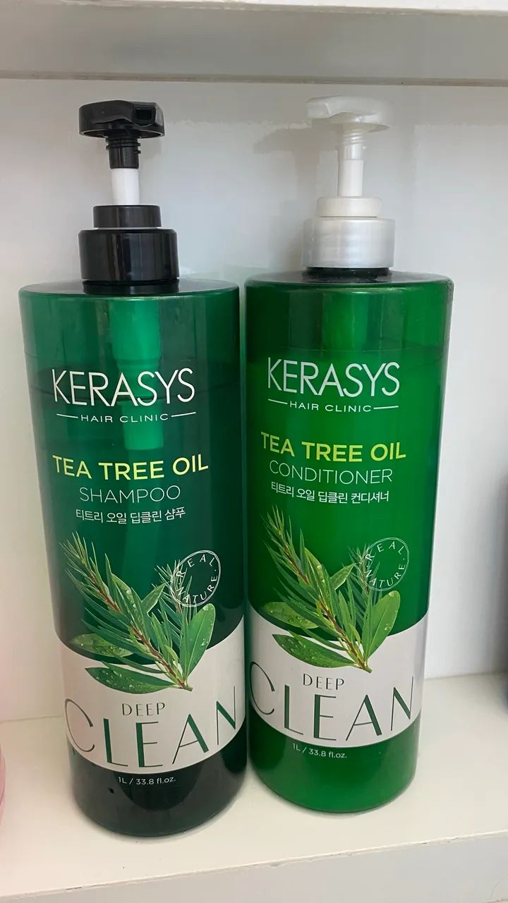 Shampoo e condicionador Kerasys Tea Tree Oil - Coreano