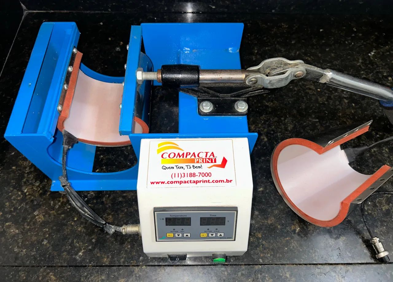 Prensa Térmica Compacta Print para Canecas Cônicas + Molde Cônico | 220V  - Foto 2