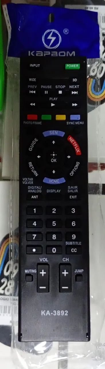 Controle Remoto Smart TV Compativel Com Sony Bravia LED LCD - Novo