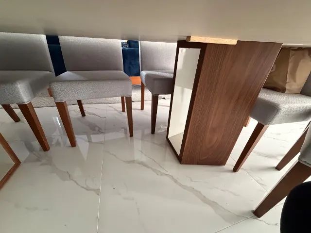 Mesa de Jantar 8 lugares com cadeiras  - Foto 3