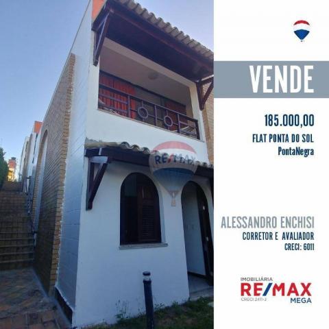 Flat estilo casa duplex com 2 dormitórios à venda, 57 m² por r$ 185.000 - ponta negra - na - Foto 14