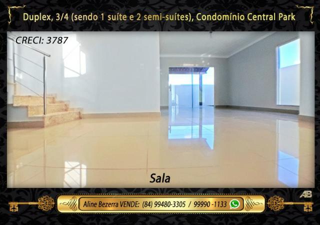 Duplex no Central Park com móveis projetados, 3 quartos, amplo espaço gourmet - Foto 6