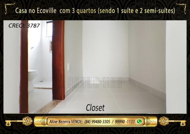 Casa no Ecoville, 3 quartos sendo 1 suíte com closet, lavabo, Etc - Foto 13