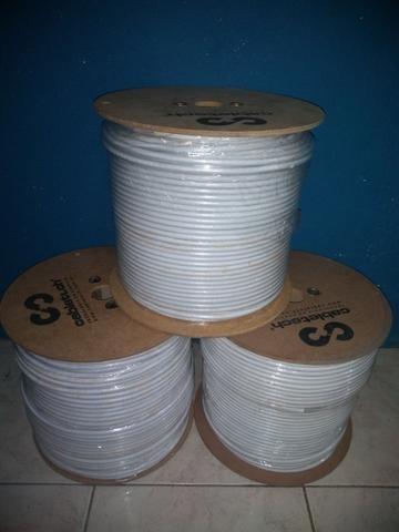 Bobina cabo coaxial RG6 60% malha padrao