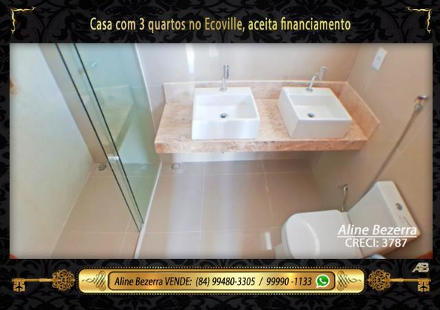 Casa no Ecoville já com luminárias, box e alto padrão, acabamento diferenciado, financia - Foto 12