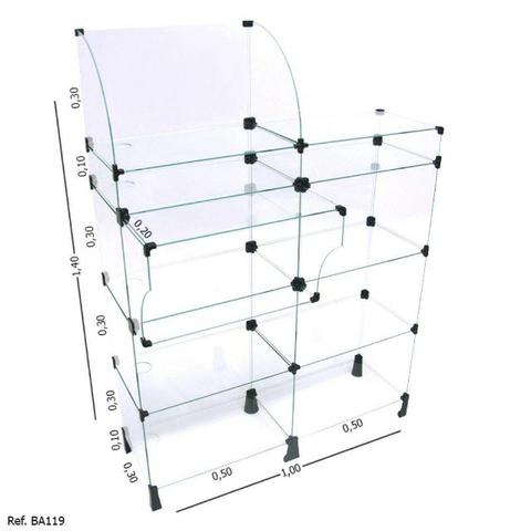 Balcao caixa de vidro - 1.00 x 1.10 x 0.30, Frete Gratis