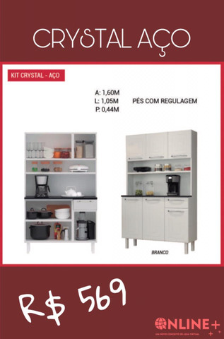 Crystal Aço - pés com regulagem// Não percam essa oferta