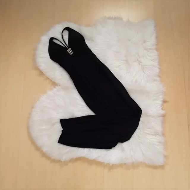 vestido longo preto