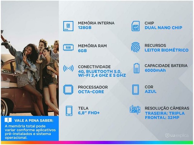 Smartphone Motorola Moto G60 128GB Azul 4G<br><br> - Foto 2