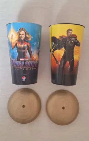 2 DOIS COPOS VINGADORES ULTIMATO MARVEL ENDGAME COM TAMPAS - Foto 2