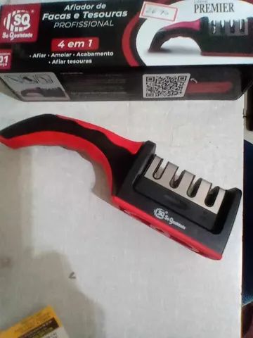 Afiador Amolador De Facas E Tesouras 4 In 1 Profissional - Foto 3
