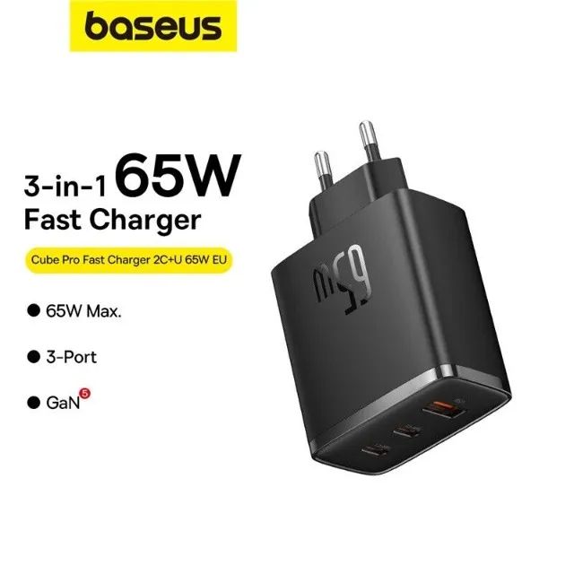 Baseus Carregadores De Parede 20W, 30W, 65W, + 65W,100W, +100W - Foto 4