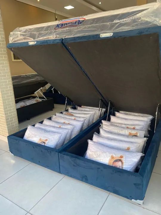Box King baú (anúncio referente a cama king cabeceira e colchão vendido separado) - Foto 4