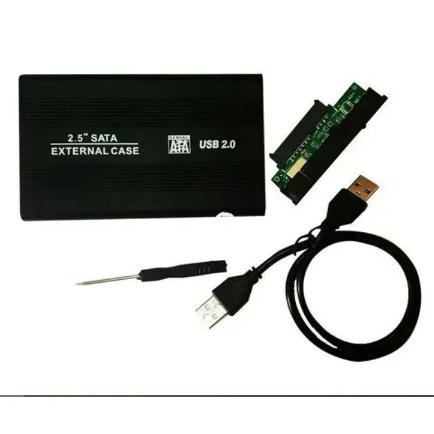 Case em Alumínio para HD externo SATA 2.5 USB 2.0 com Gaveta Slim
