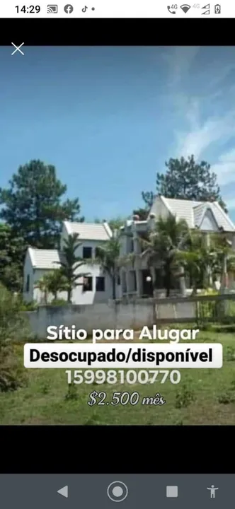 Sítio chácara para Alugar -comerciais